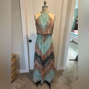 VINCE CAMUTO SNAKESKIN MAXI DRESS